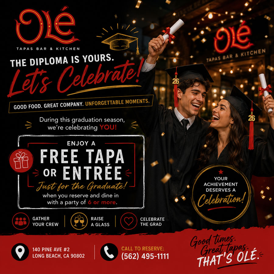 Free tapa with graduation of 6 or more.